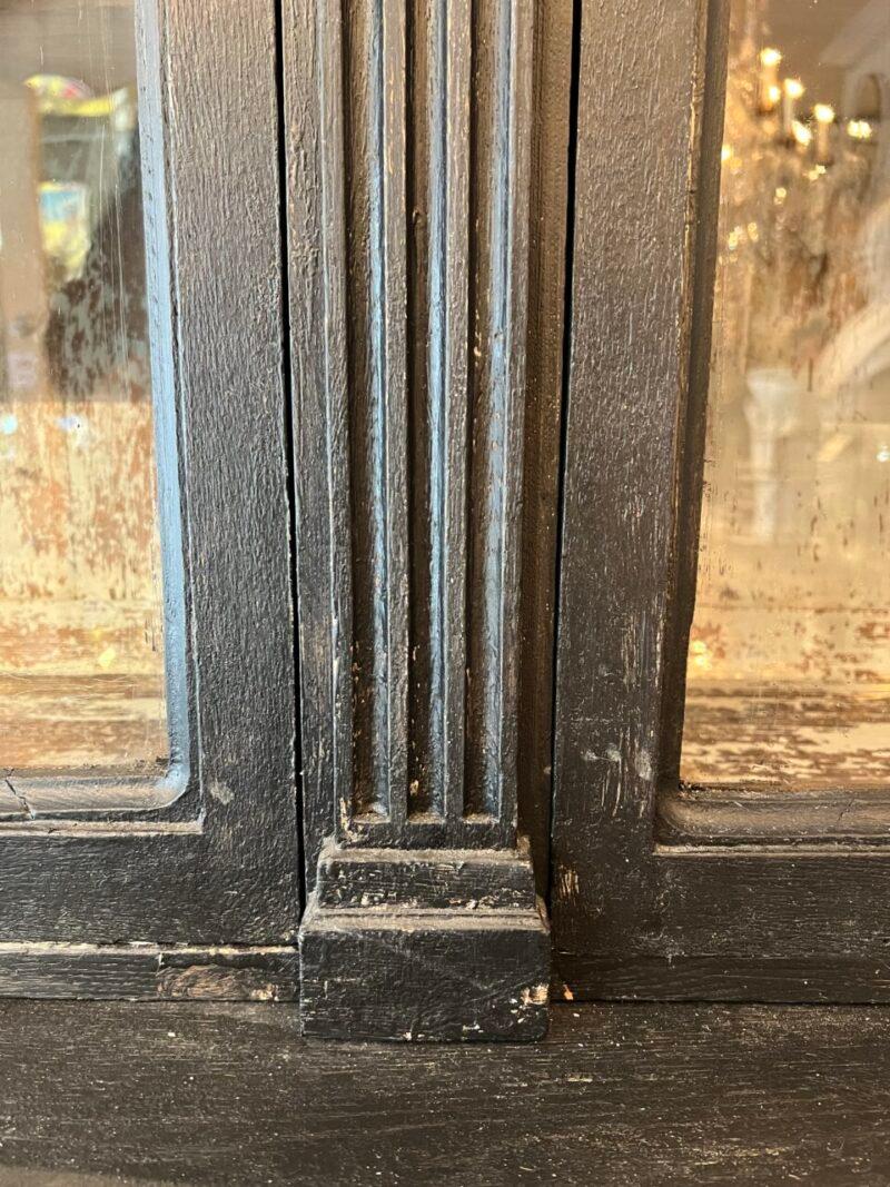 Vetro Handsome Antique 2-Part Display Cabinet/Tallboy, France in vendita