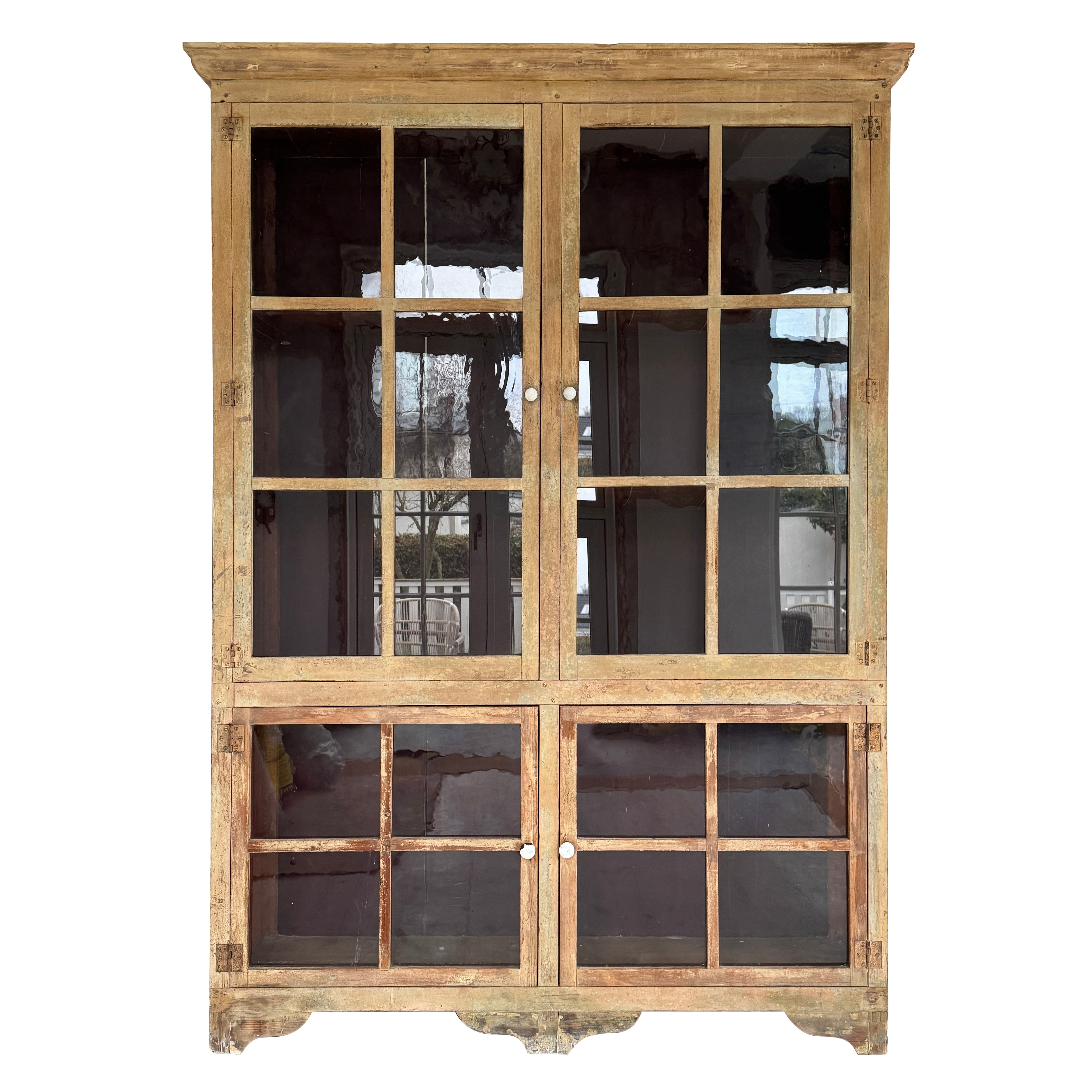 Belle vitrine/Tallboy ancienne en 2 parties, France