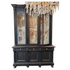 Handsome Antique 2-Part Display Cabinet/Tallboy, France