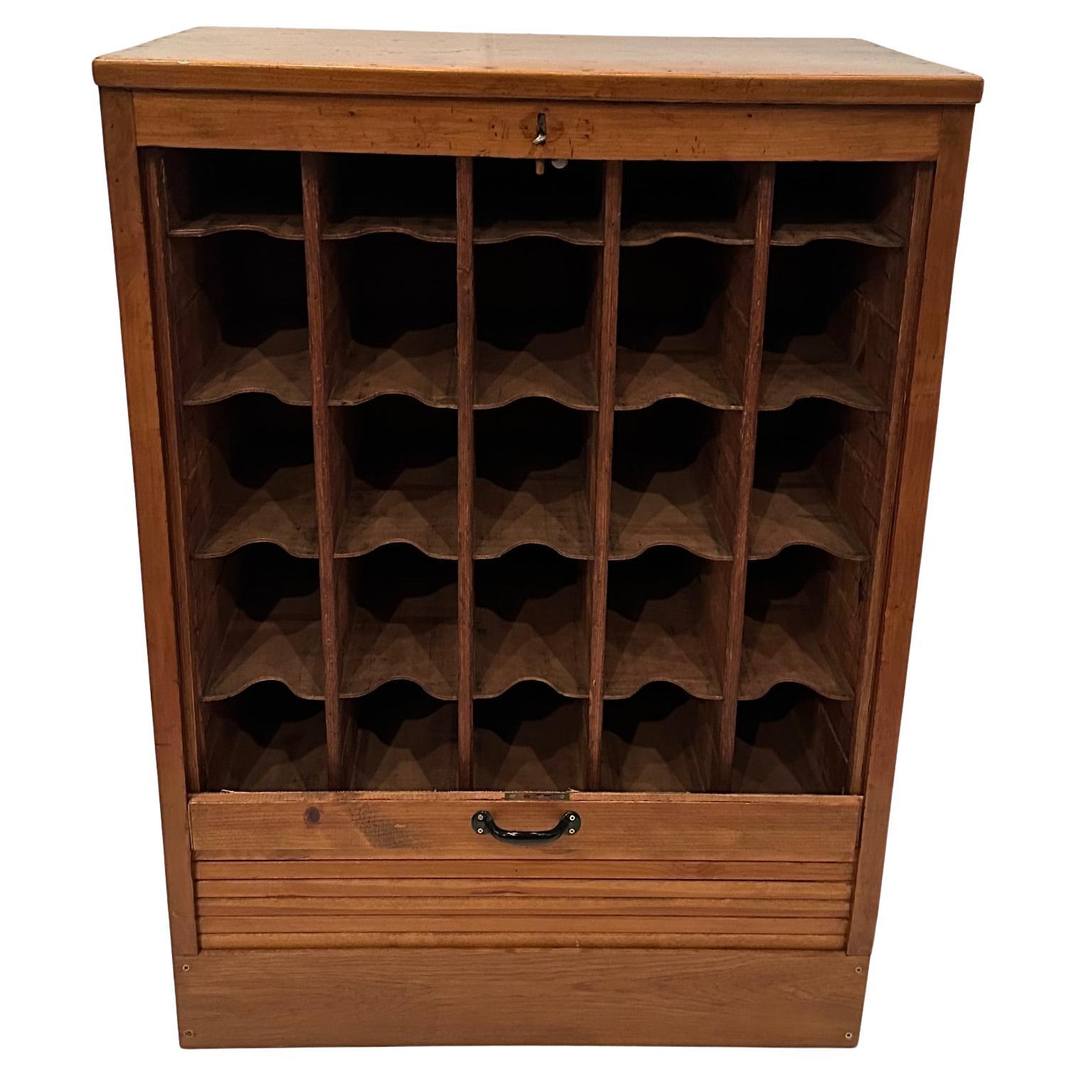 Handsome Antique Belgian Oak Wine Cabinet