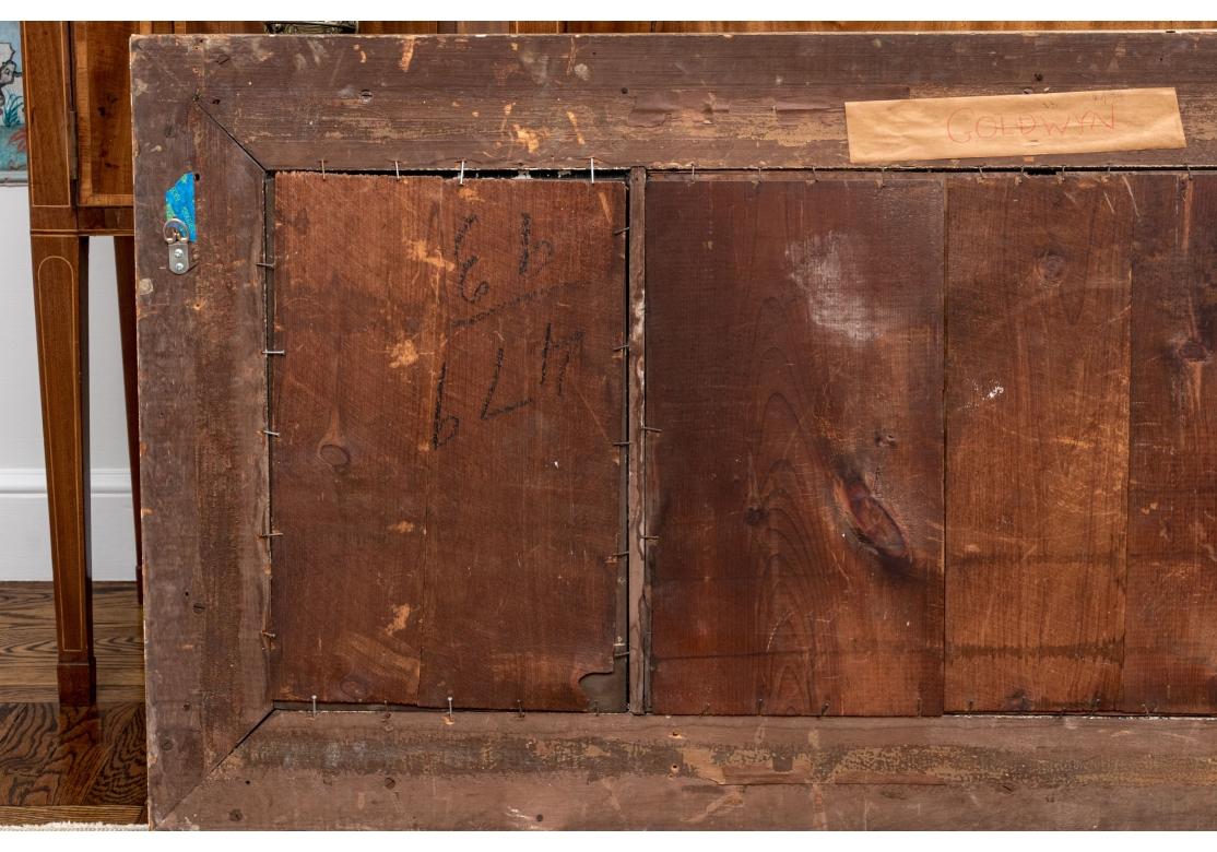 Handsome Antique Carved And Gilt Finished Three-Panel Over-the-Mantel Mirror For Sale 4