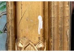 Handsome Antique Carved And Gilt Finished Three-Panel Over-the-Mantel Mirror