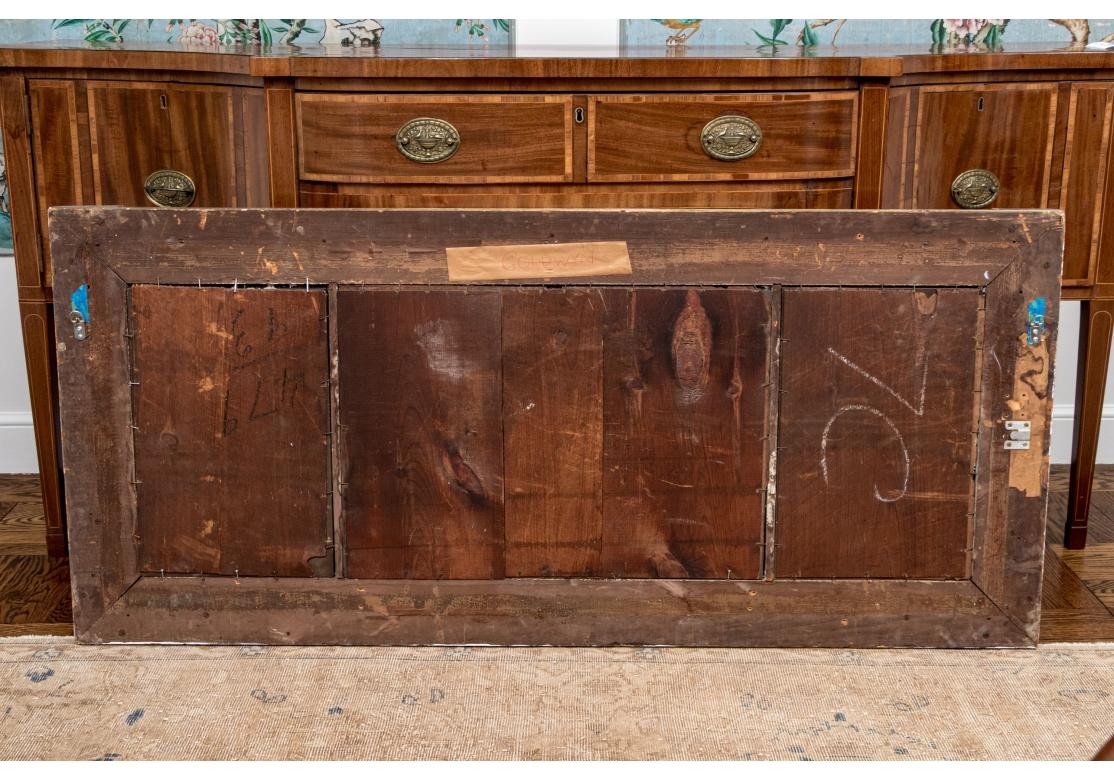 Handsome Antique Carved And Gilt Finished Three-Panel Over-the-Mantel Mirror For Sale 1