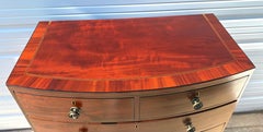 Handsome antique English bowfront chest of drawers
