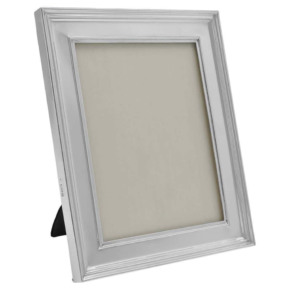 Vintage Large Sterling Silver Photo Frame London For Sale at 1stDibs