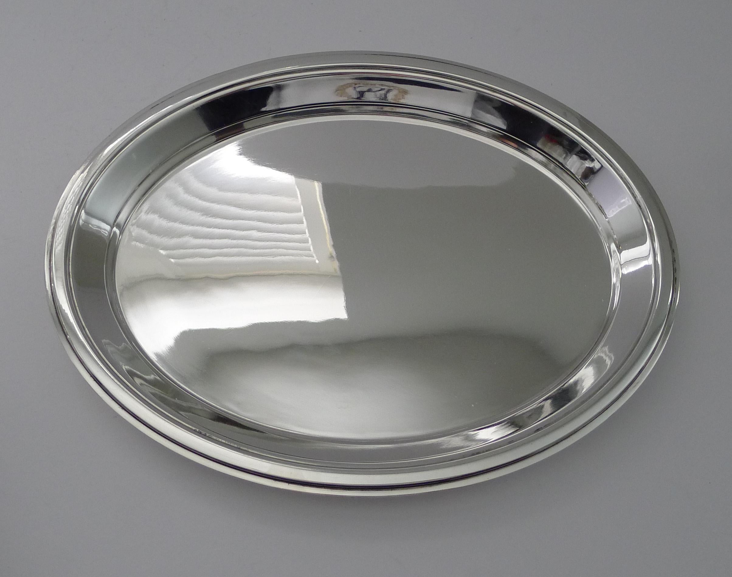 French Handsome Art Deco Cocktail Tray - Christofle, Paris c.1940 For Sale