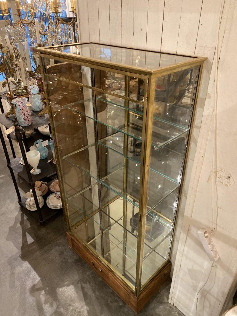 glass and brass display case