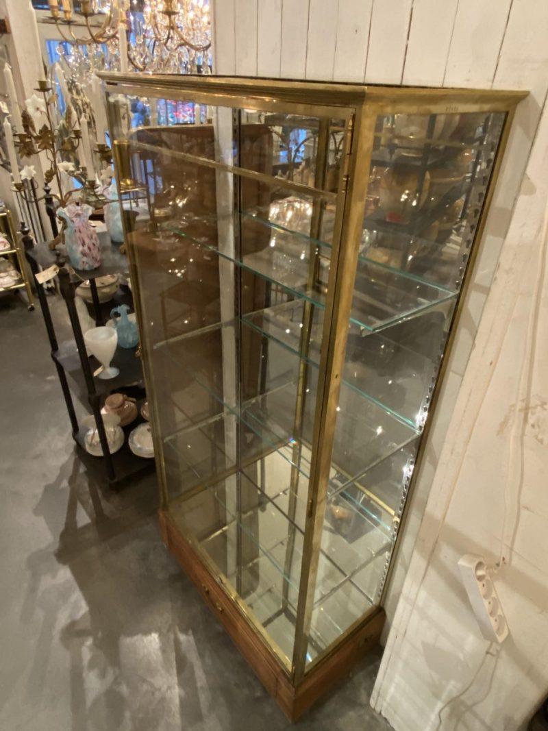 Laiton Belle vitrine en laiton de Siegel vers les années 1930, France en vente