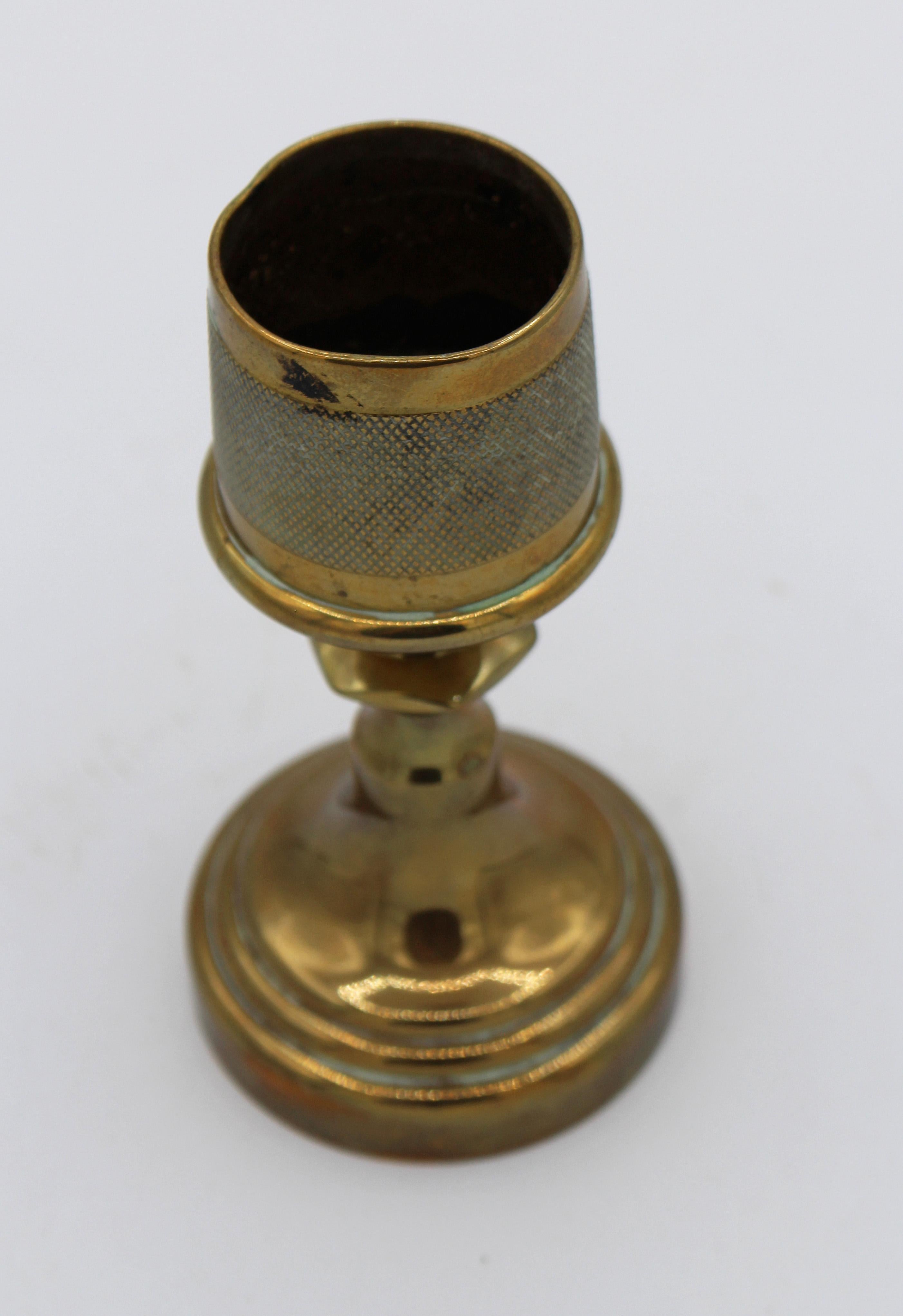 Handsome Brass Match Strike & Holder, Edwardian, c. 1900, English In Good Condition In Chapel Hill, NC
