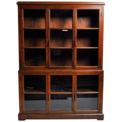 Handsome British Colonial Breakfront Bookcase