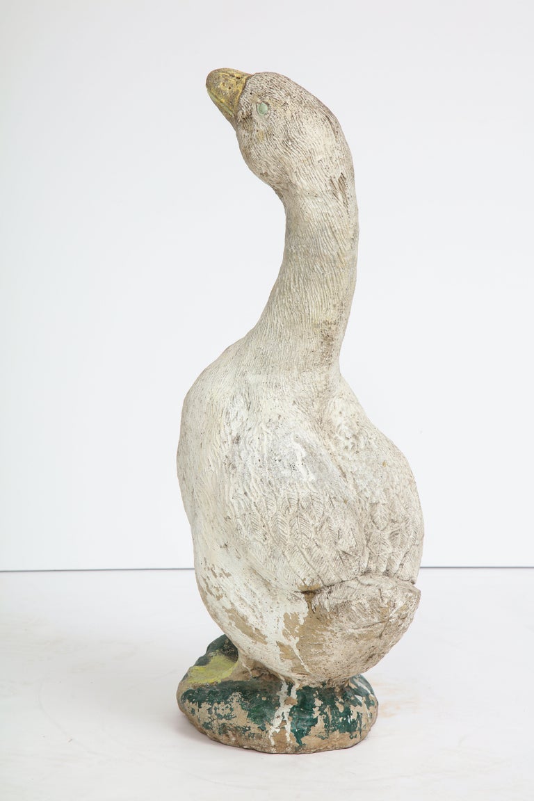 Handsome Cement Goose For Sale at 1stDibs
