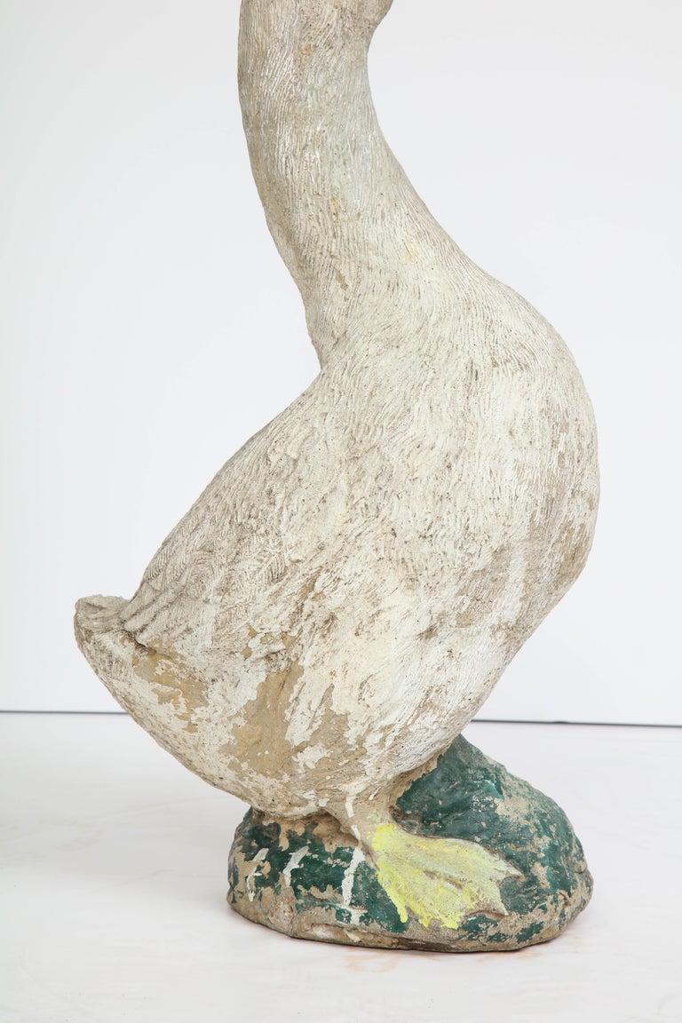 Handsome Cement Goose For Sale at 1stDibs