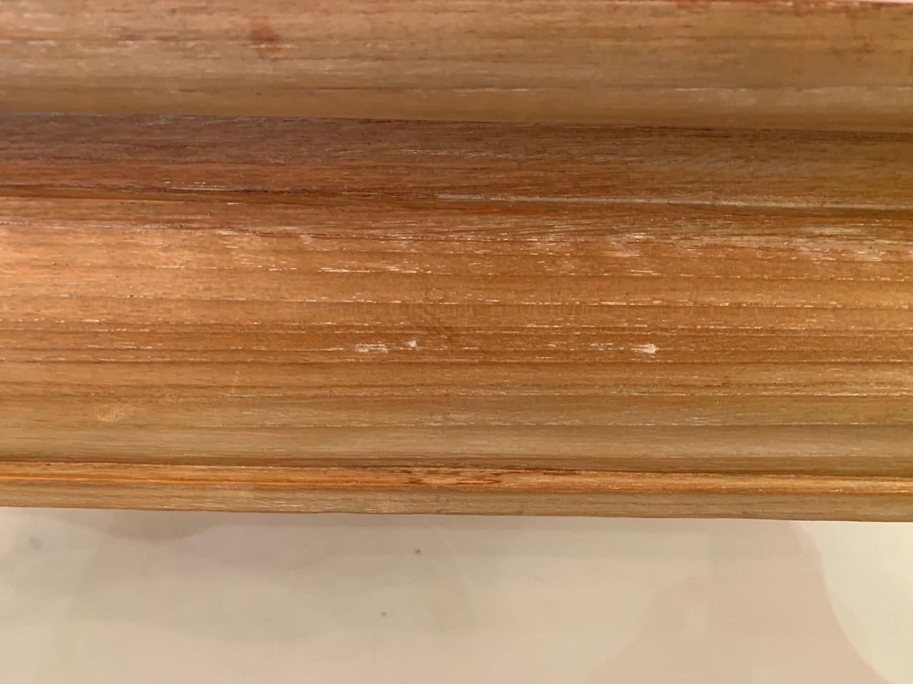 Teak Handsome Cerused Wood Asian Style Cocktail Table