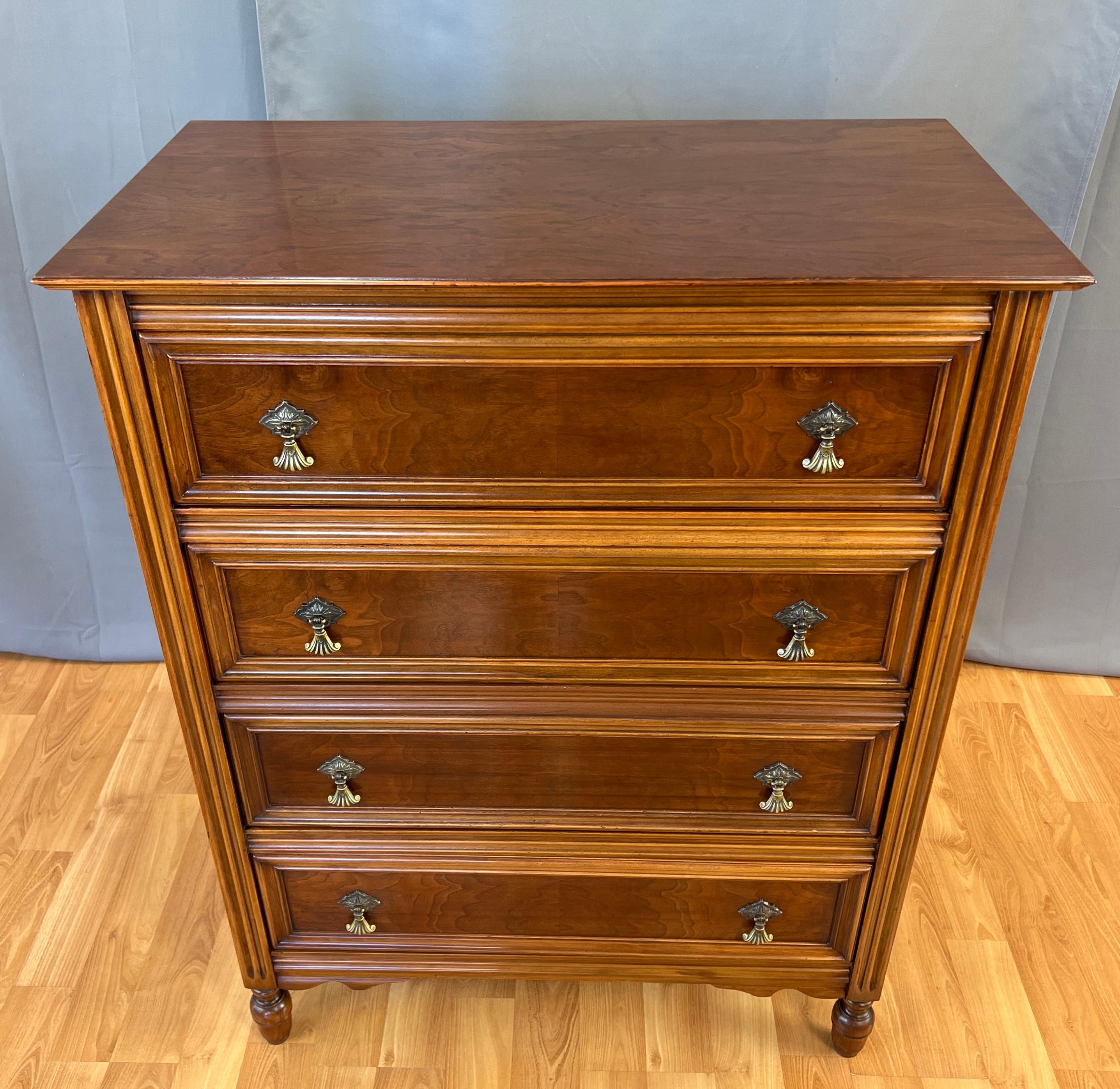 Offered here is a Charles P. Limbert Arts And Crafts Furniture Company produced highboy dresser.
Charles P. Limbert was known for making well crafted furniture, mostly their Arts and Crafts line, around 1916 they started producing other “original