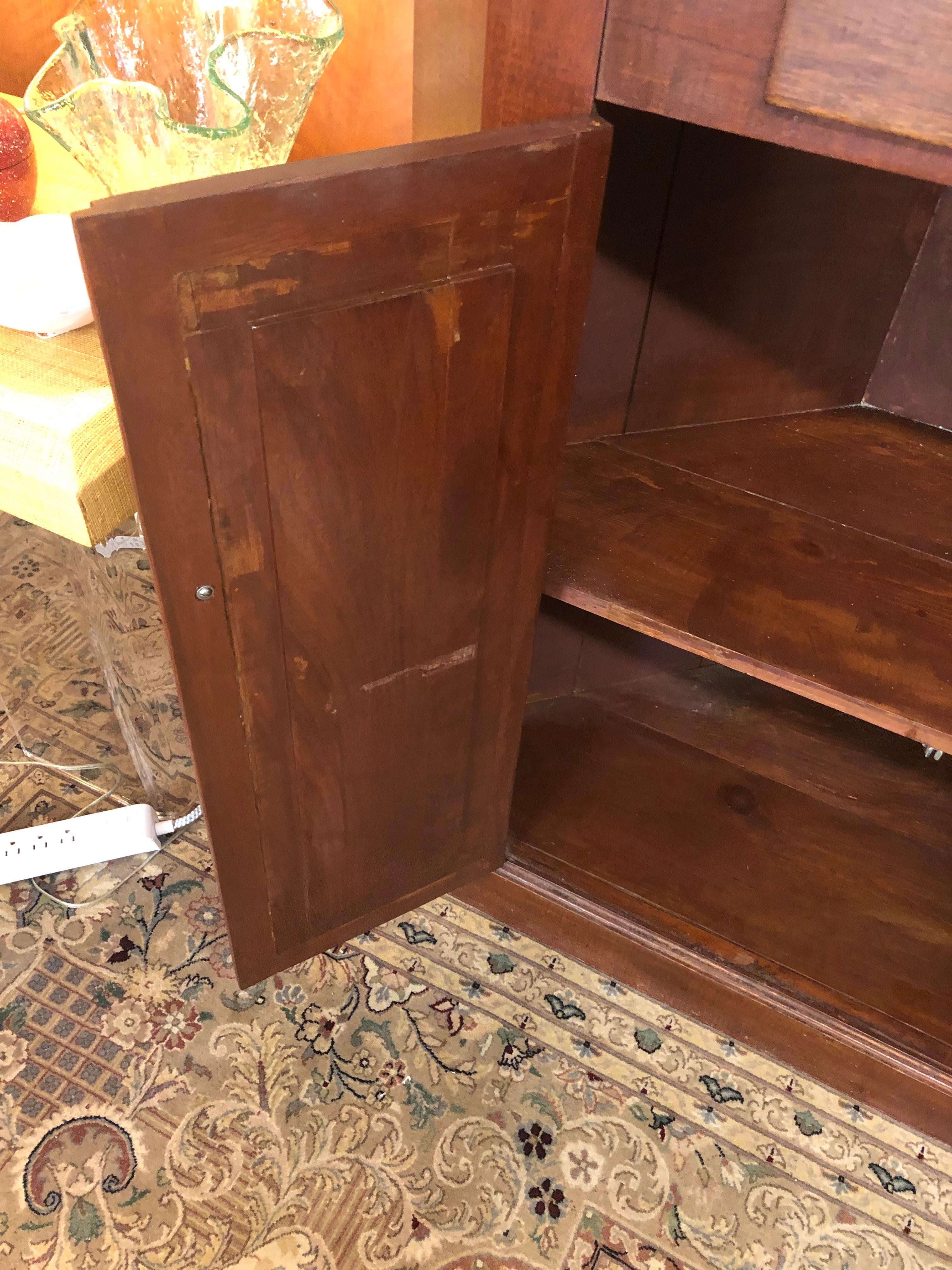 American Handsome Cherry Artisan Made Corner Cabinet Cupboard For Sale