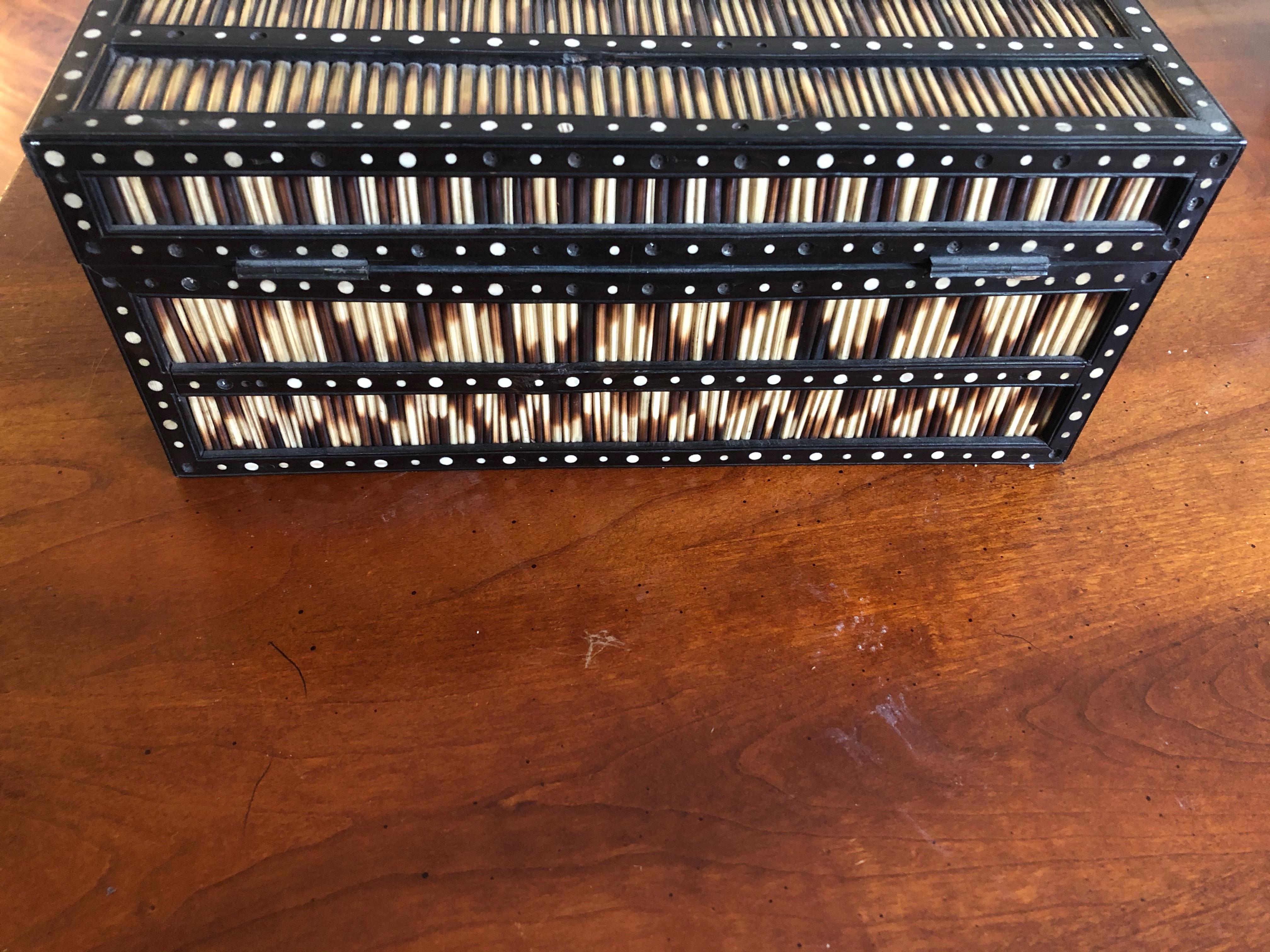 Anglo-Indian Handsome Collectible Late 19th Century Porcupine Quill Box