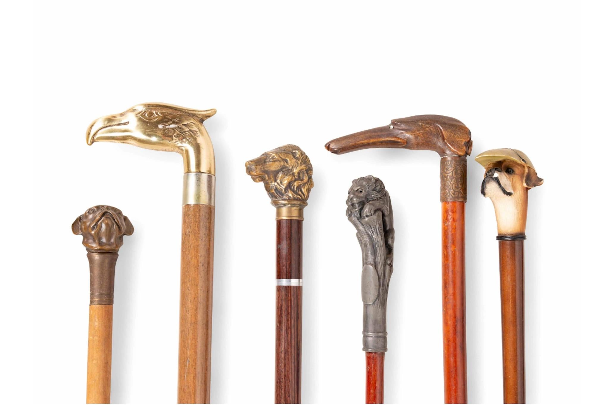 Hübsche Sammlung von 16 englischen Walking Sticks aus dem 19. Jahrhundert, einige mit Dolchen (George III.) im Angebot