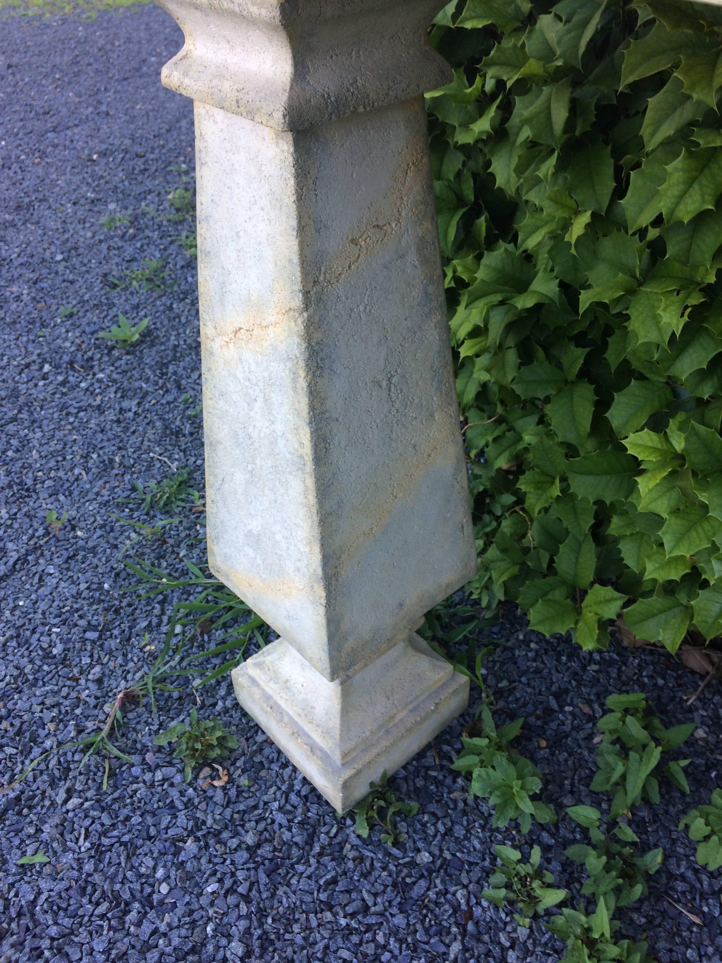 Handsome Concrete Neoclassical Console Table In Good Condition In Hopewell, NJ