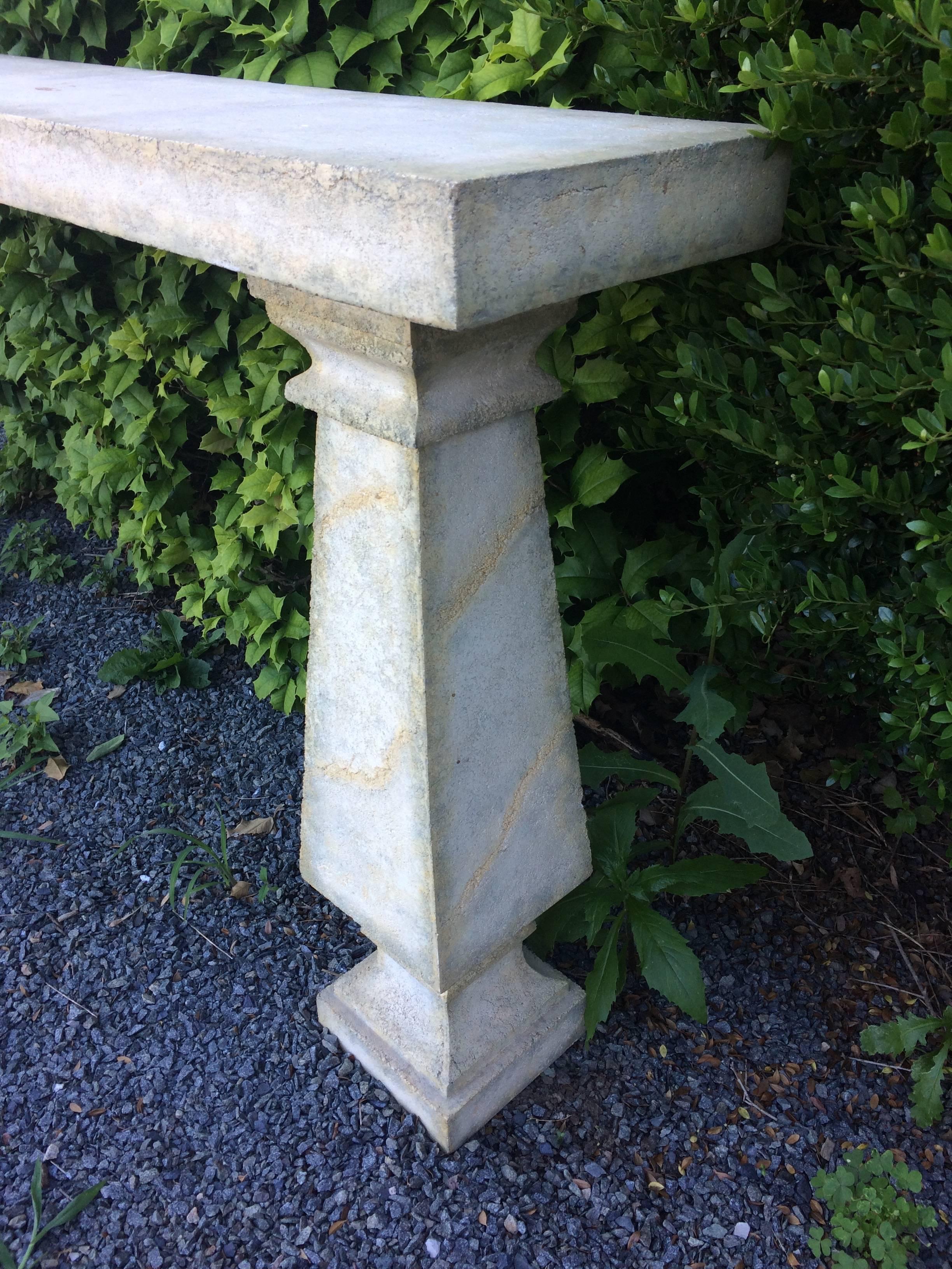 Mid-20th Century Handsome Concrete Neoclassical Console Table