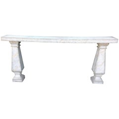 Handsome Concrete Neoclassical Console Table