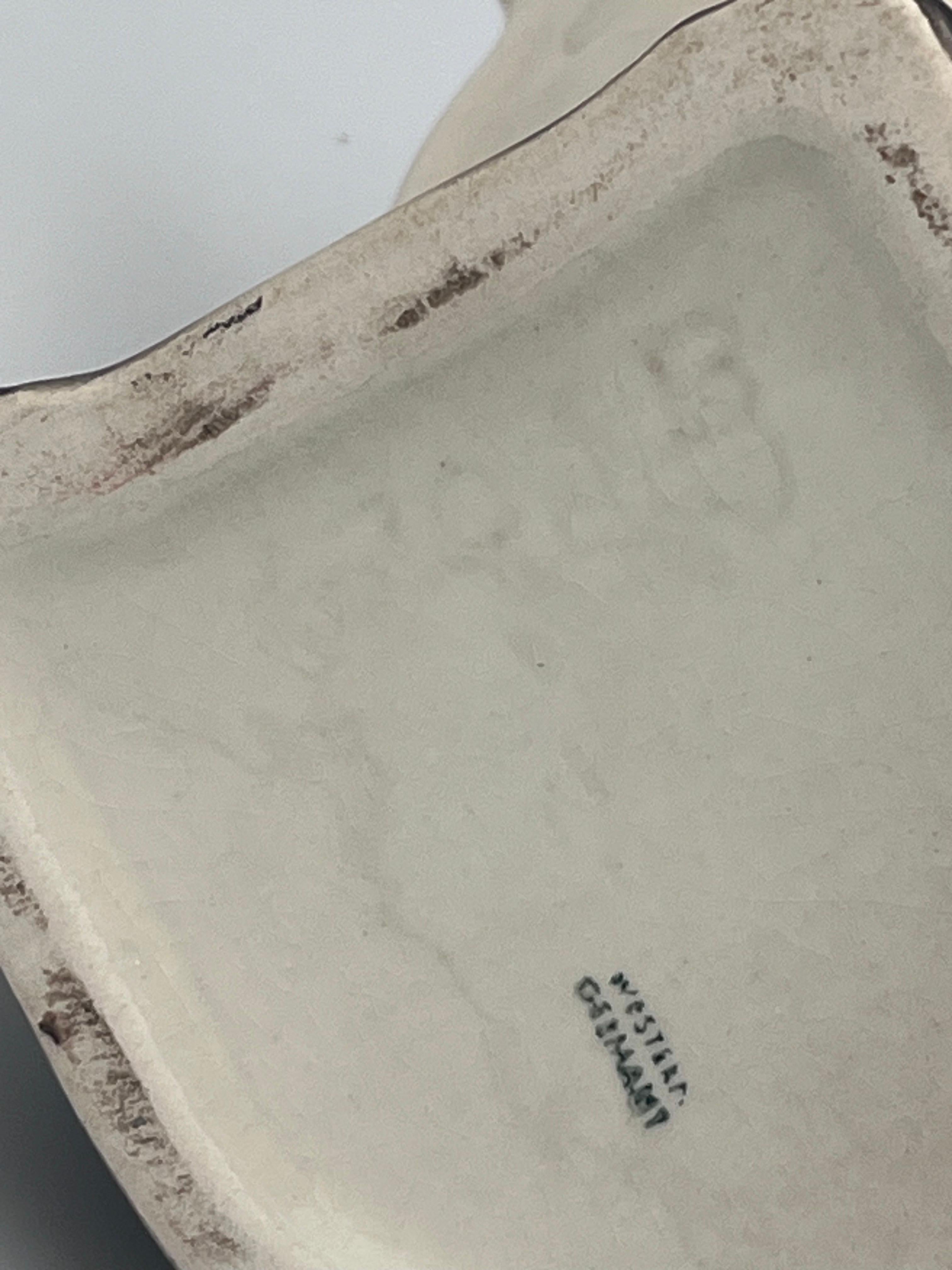 Belle théière en porcelaine teckel Allemagne fin des années 1940, Label d'origine en vente 5