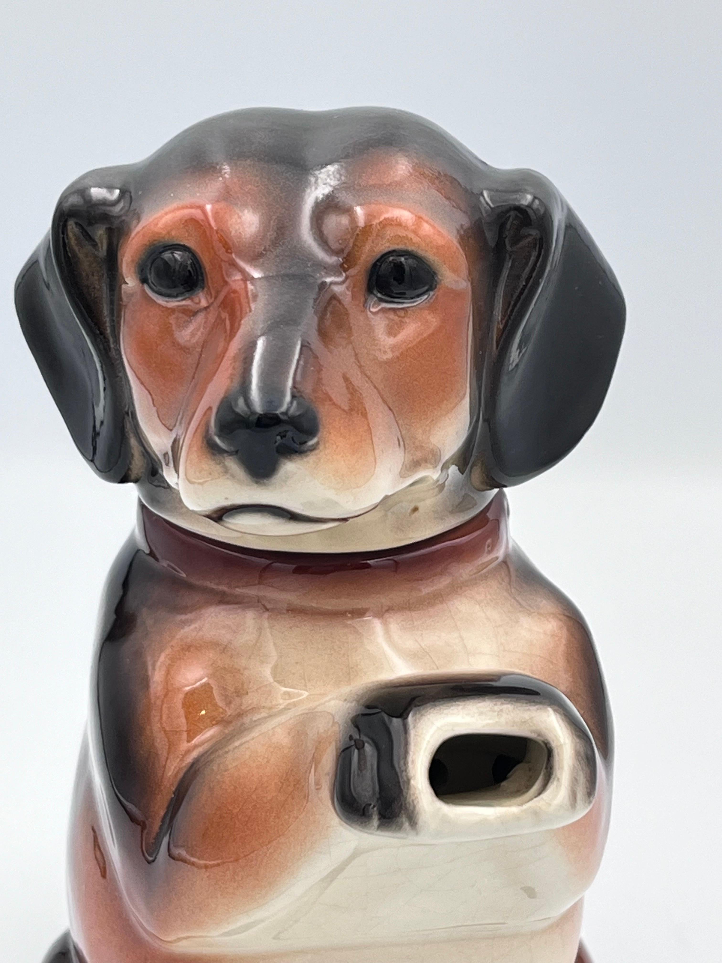 Belle théière en porcelaine teckel Allemagne fin des années 1940, Label d'origine en vente 6