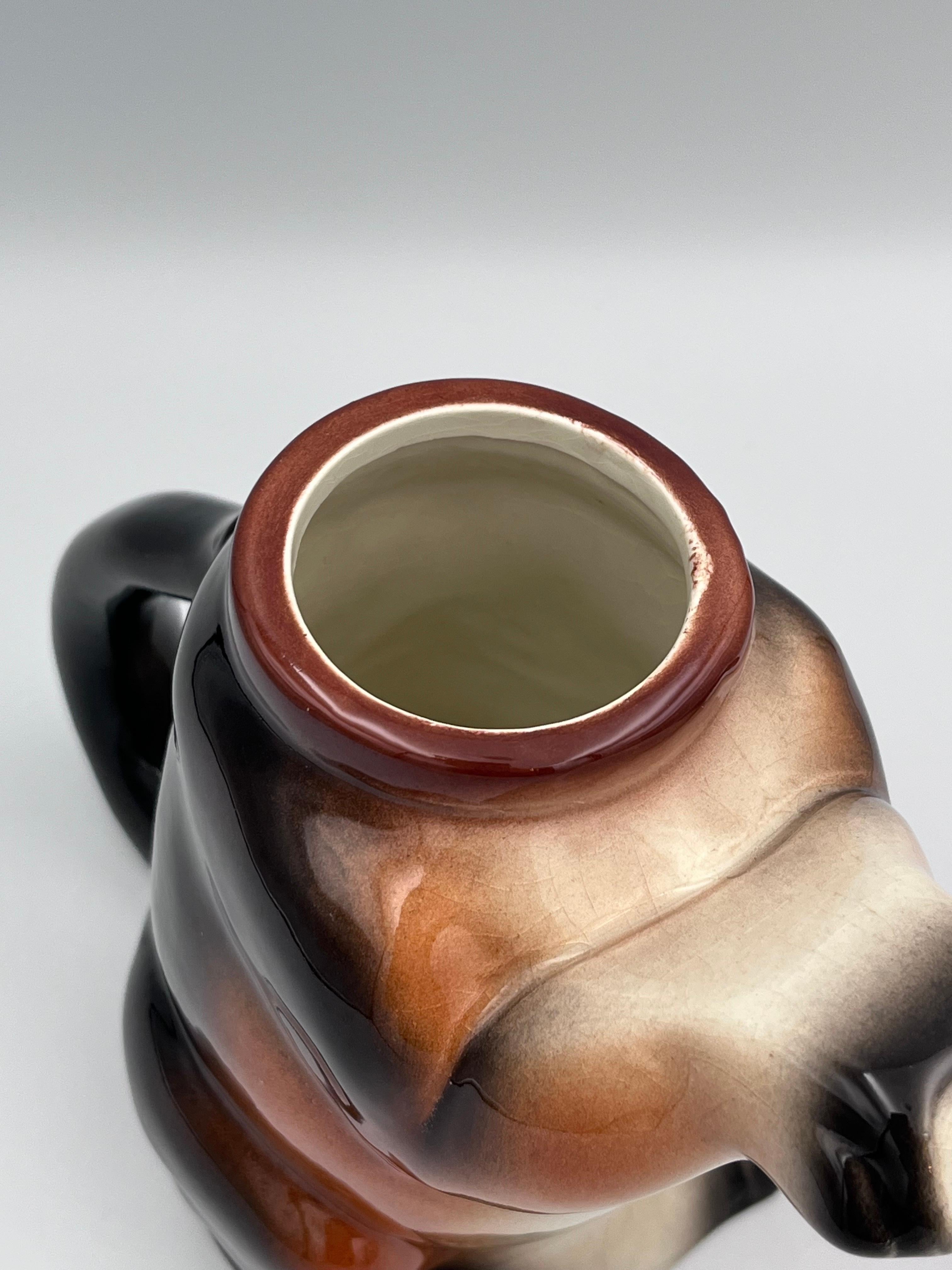 Porcelaine Belle théière en porcelaine teckel Allemagne fin des années 1940, Label d'origine en vente