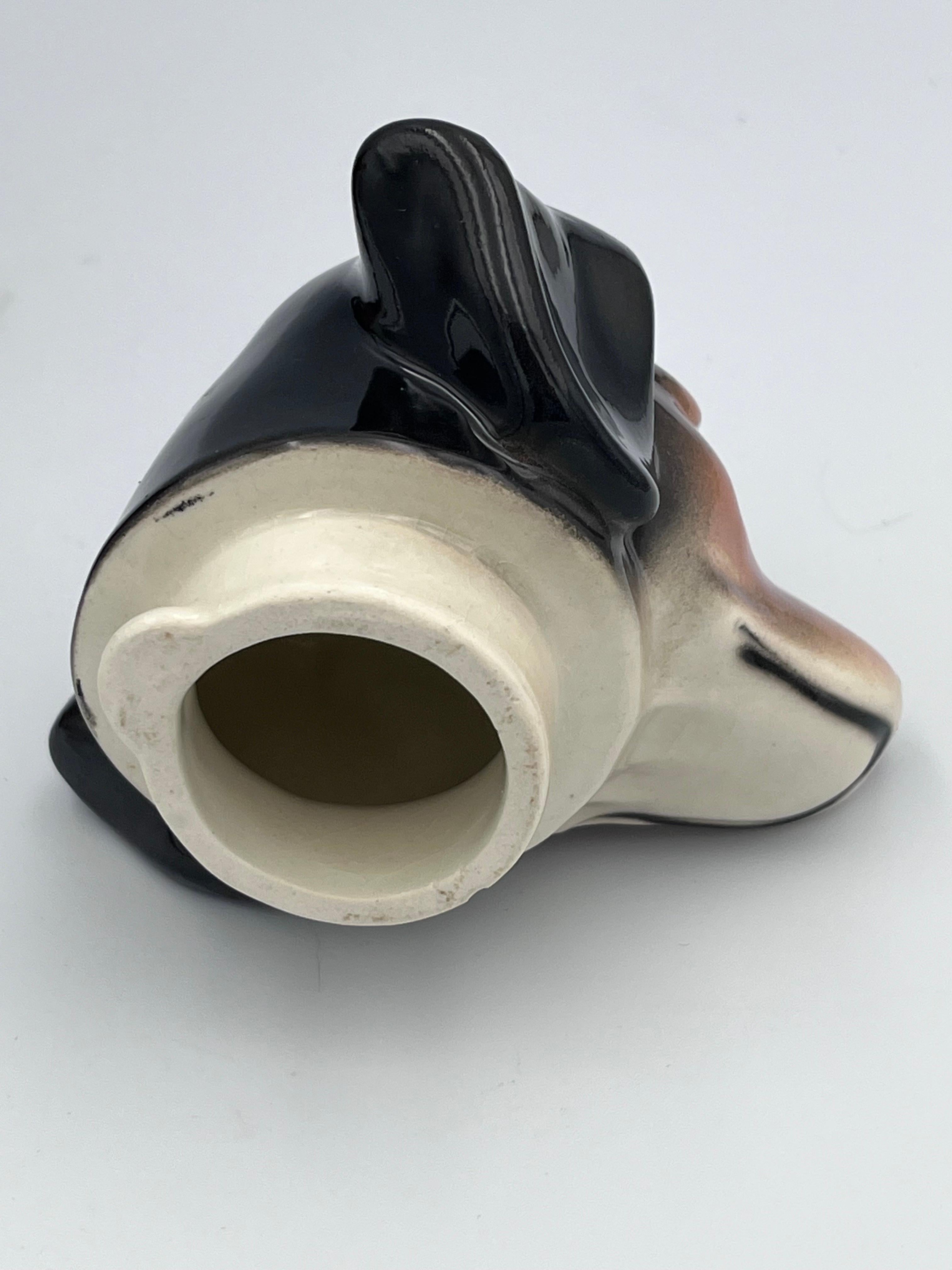 Belle théière en porcelaine teckel Allemagne fin des années 1940, Label d'origine en vente 1