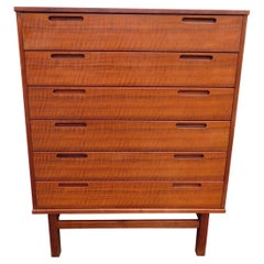 Handsome Danish Modern Teak Johannes Andersen Tall Dresser Mid-Century