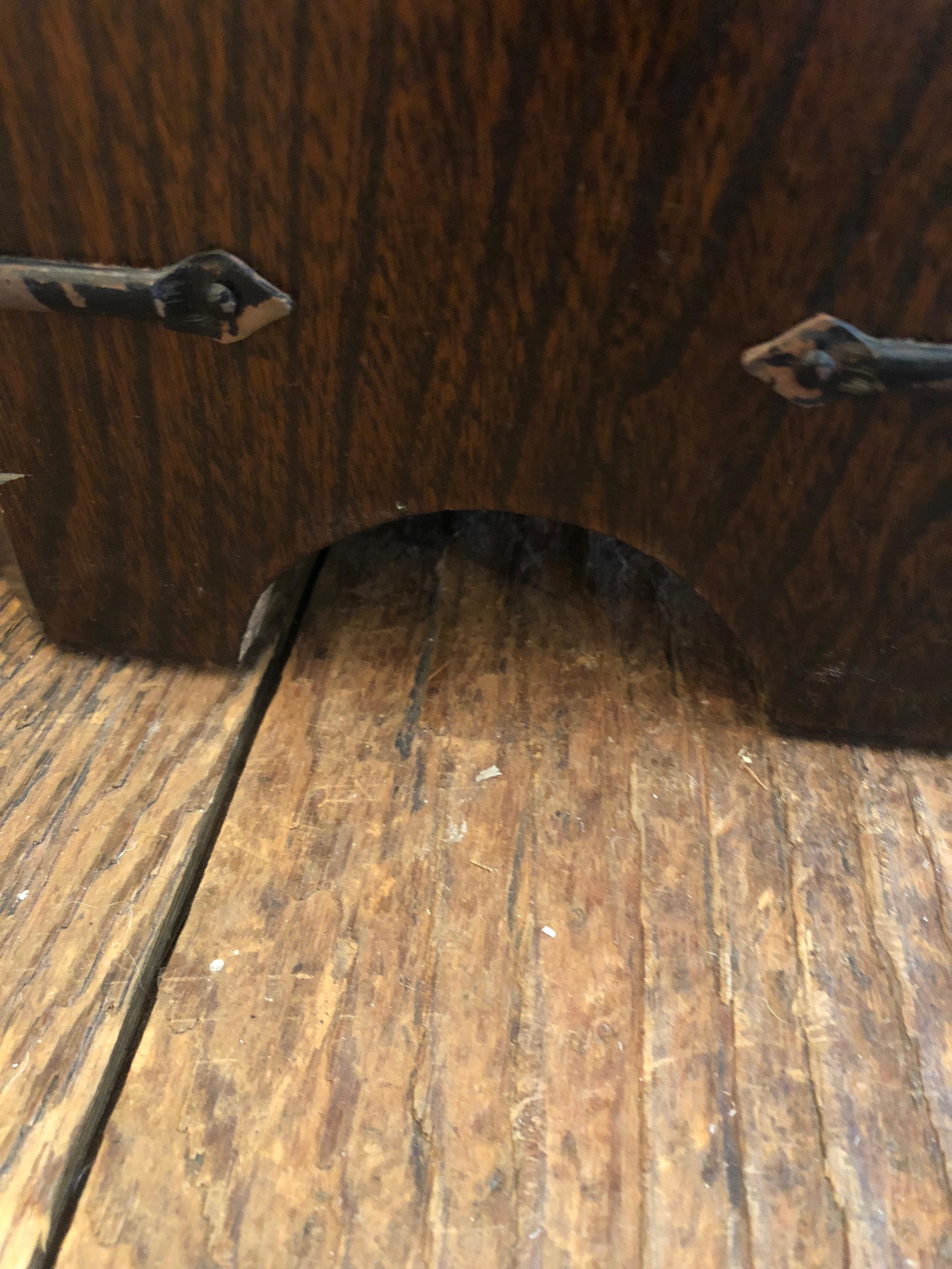 Handsome Dark Wood Octagonal Chest End Table 1