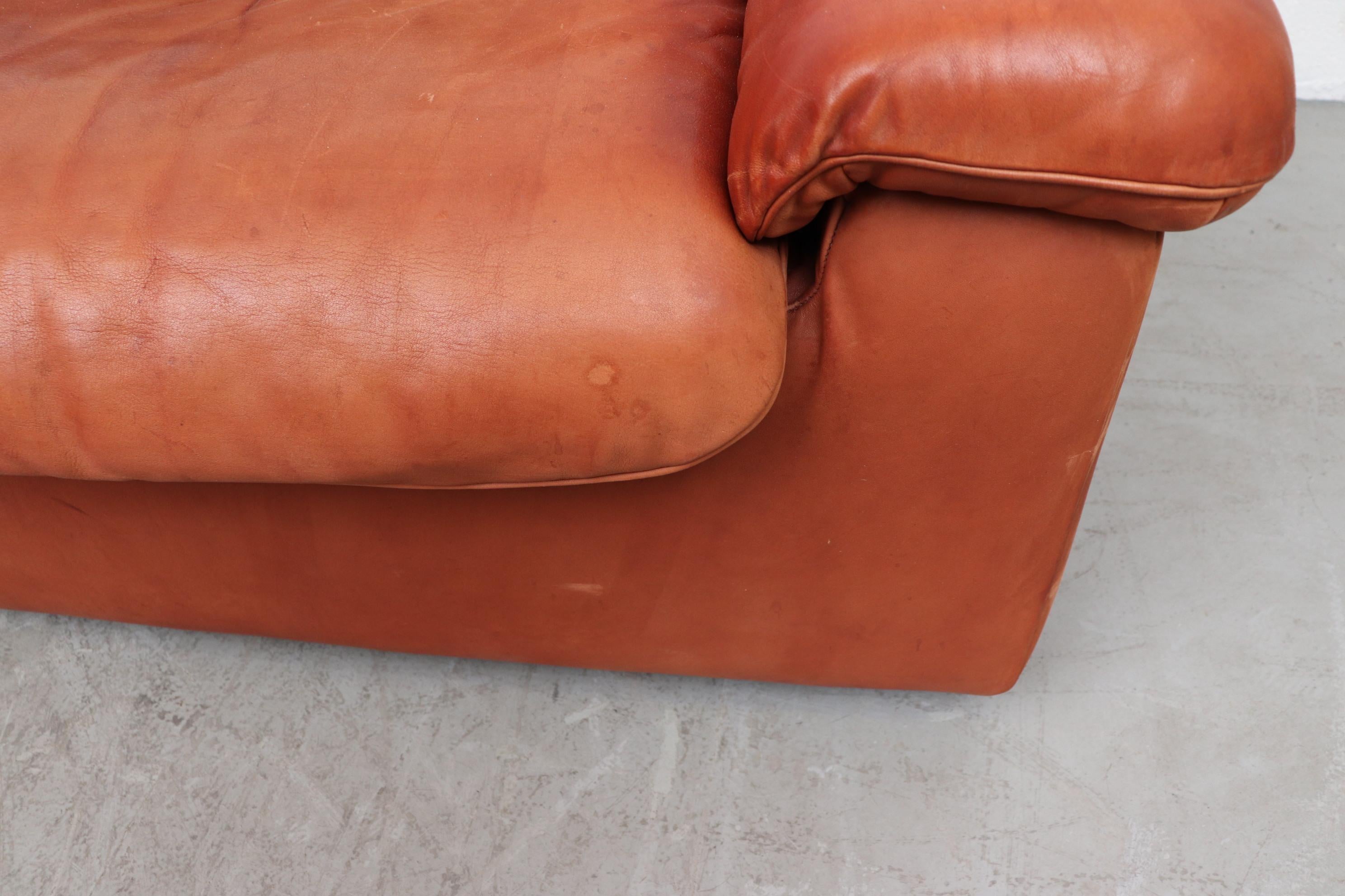 Handsome De Sede DS 66 5-Piece Cognac Leather Sectional Sofa 3