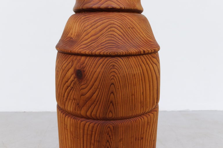 Mid-20th Century Handsome Decorative Carved Douglas Fir Pedestal For Sale