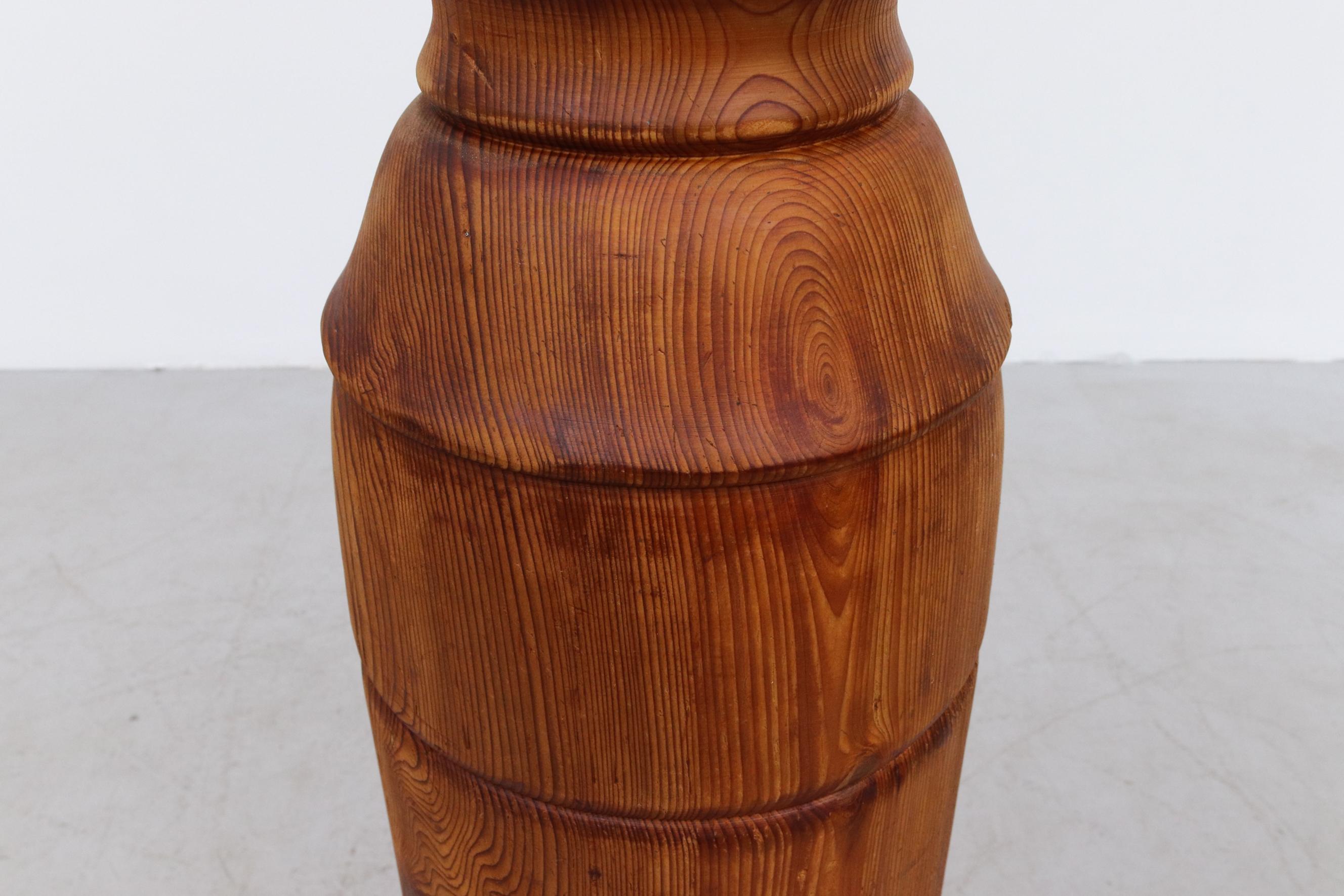 Handsome Decorative Carved Douglas Fir Pedestal 1