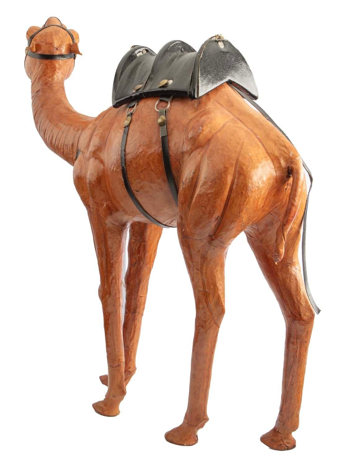 Hand-Crafted Handsome Dromedary Leather Camel For Sale