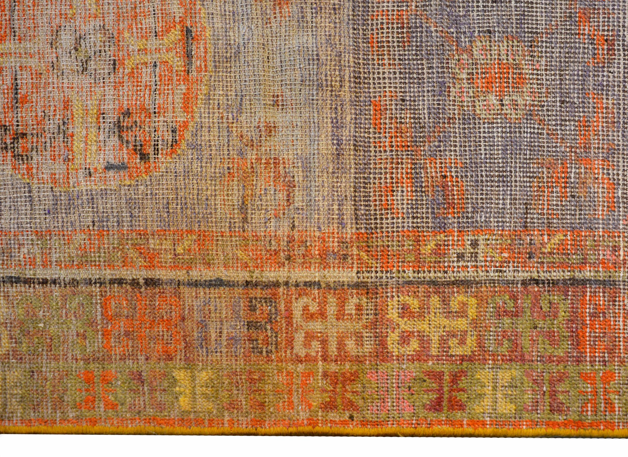 Wool Handsome Early 20th Century Khotan Rug For Sale