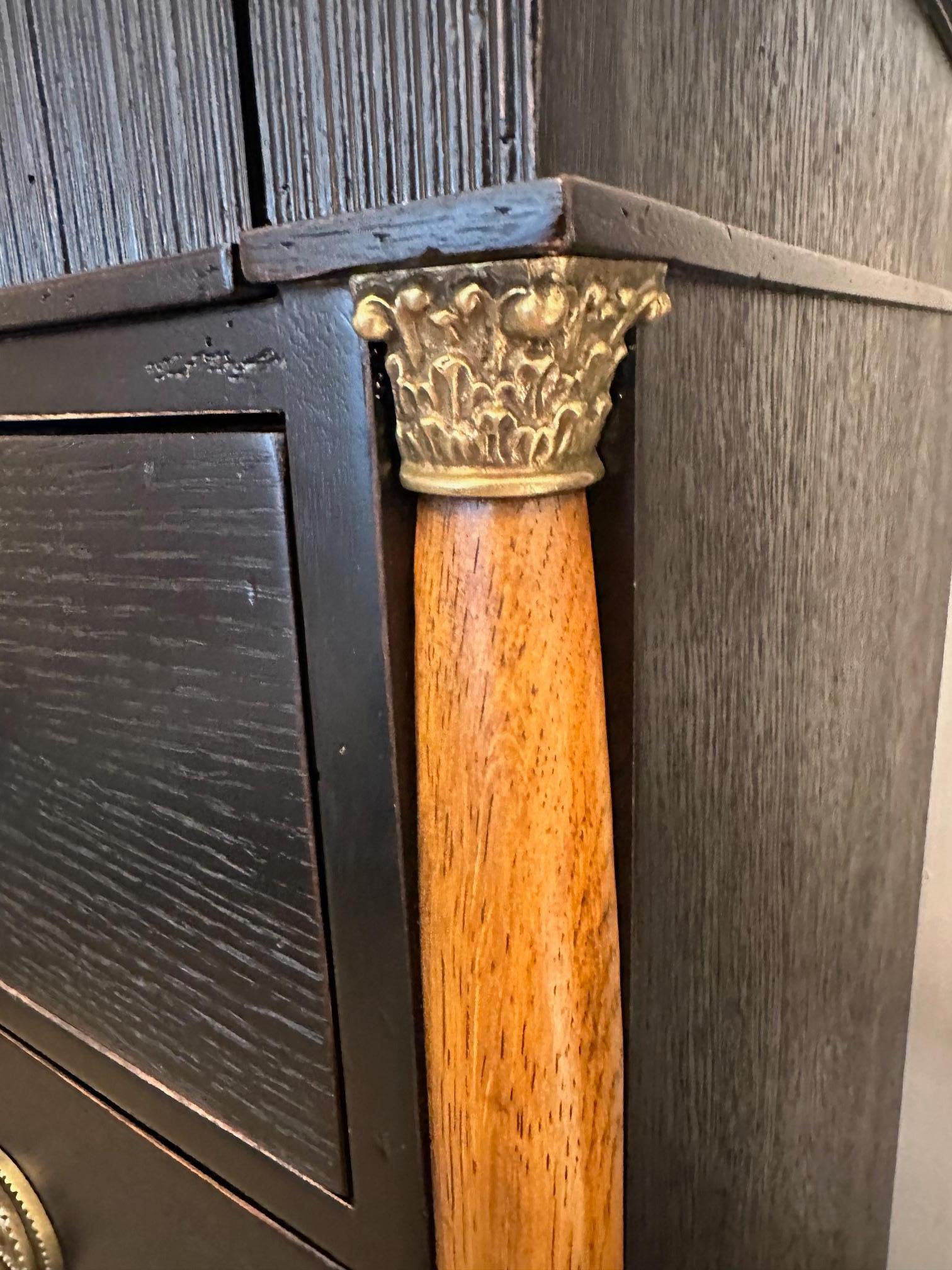 Handsome Ebonized Wood Regency Style Chest of Drawers For Sale 3