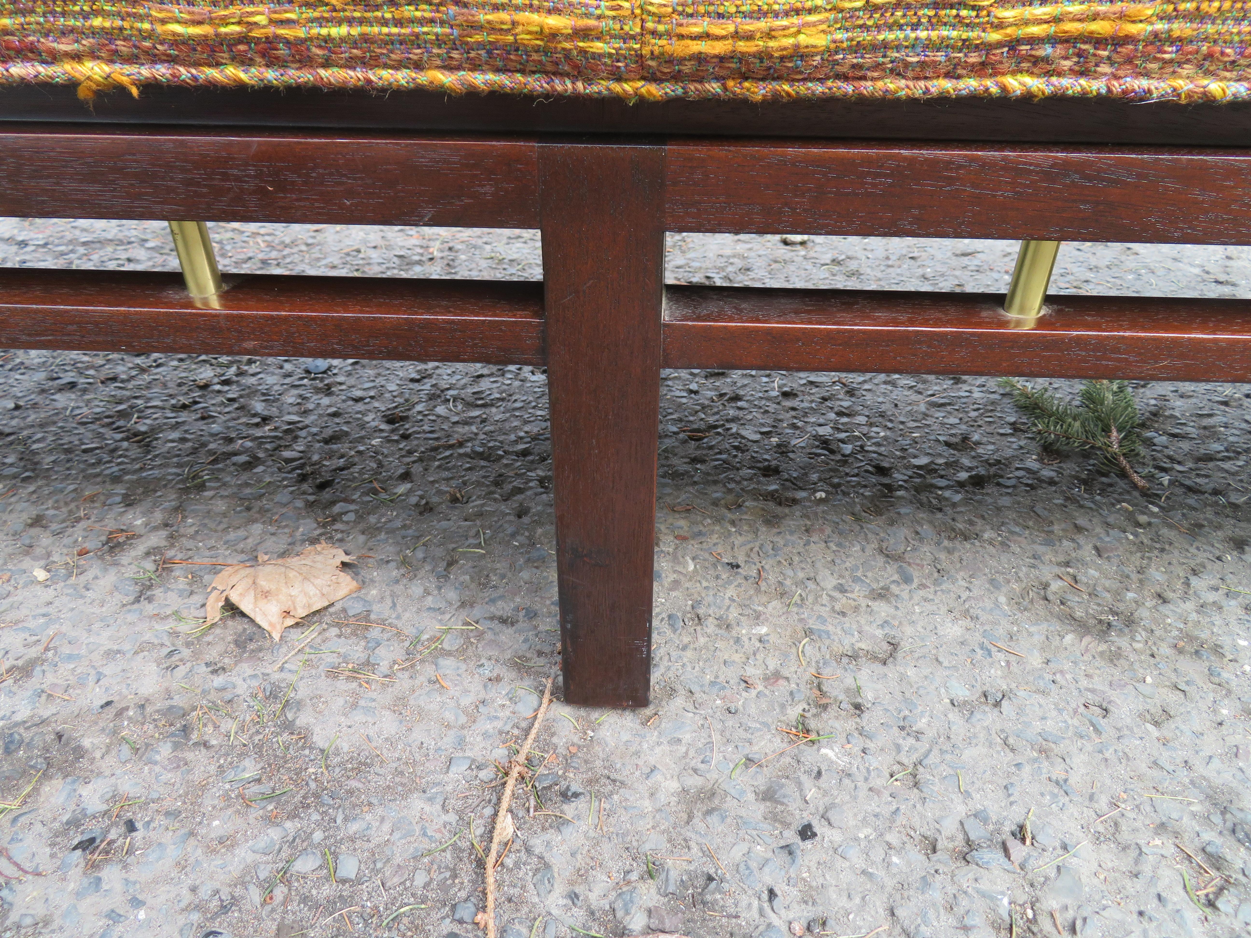 Handsome Edward Wormley for Dunbar Long Bench Mid-Century Modern In Good Condition In Pemberton, NJ