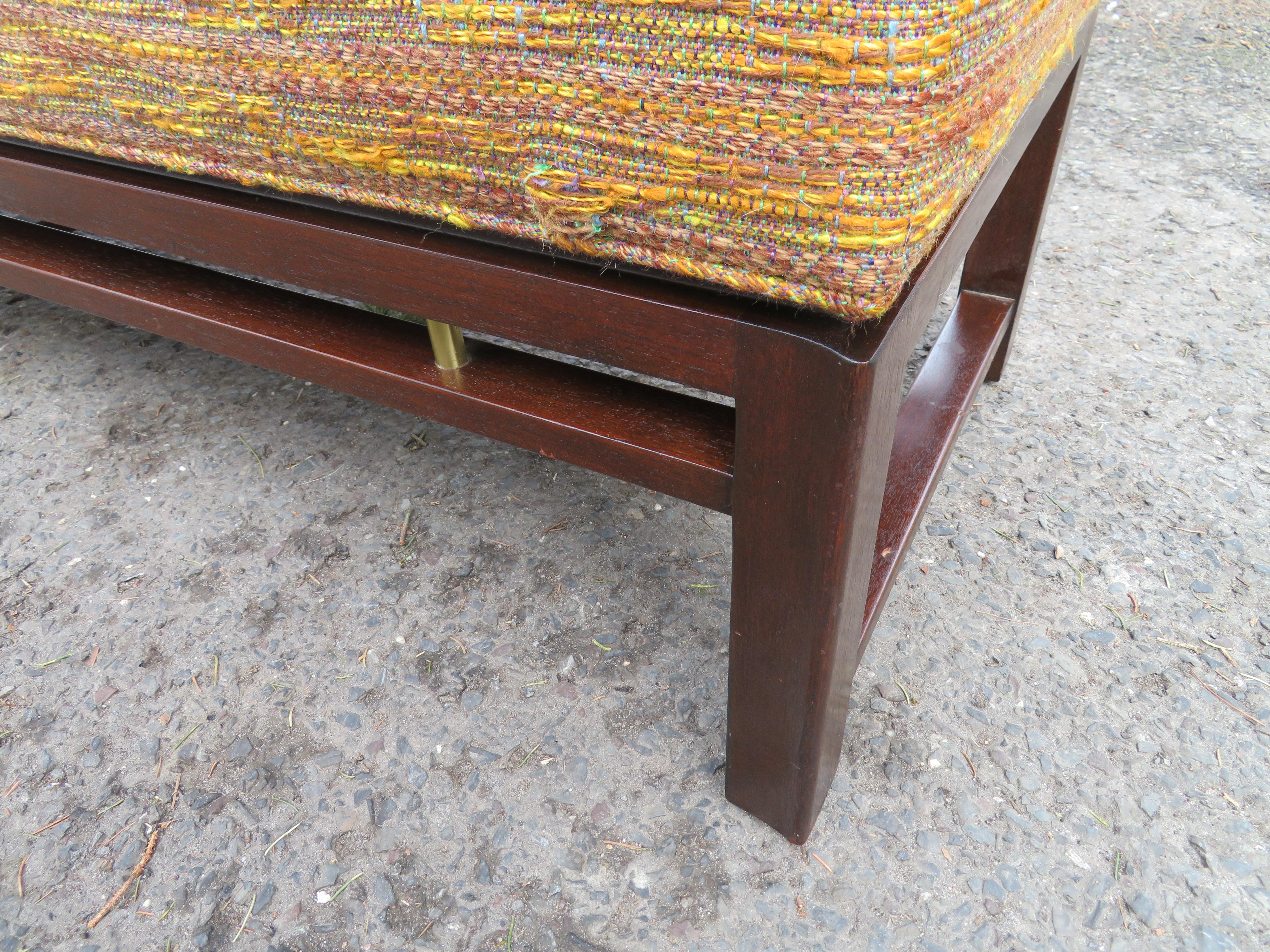 Mid-20th Century Handsome Edward Wormley for Dunbar Long Bench Mid-Century Modern