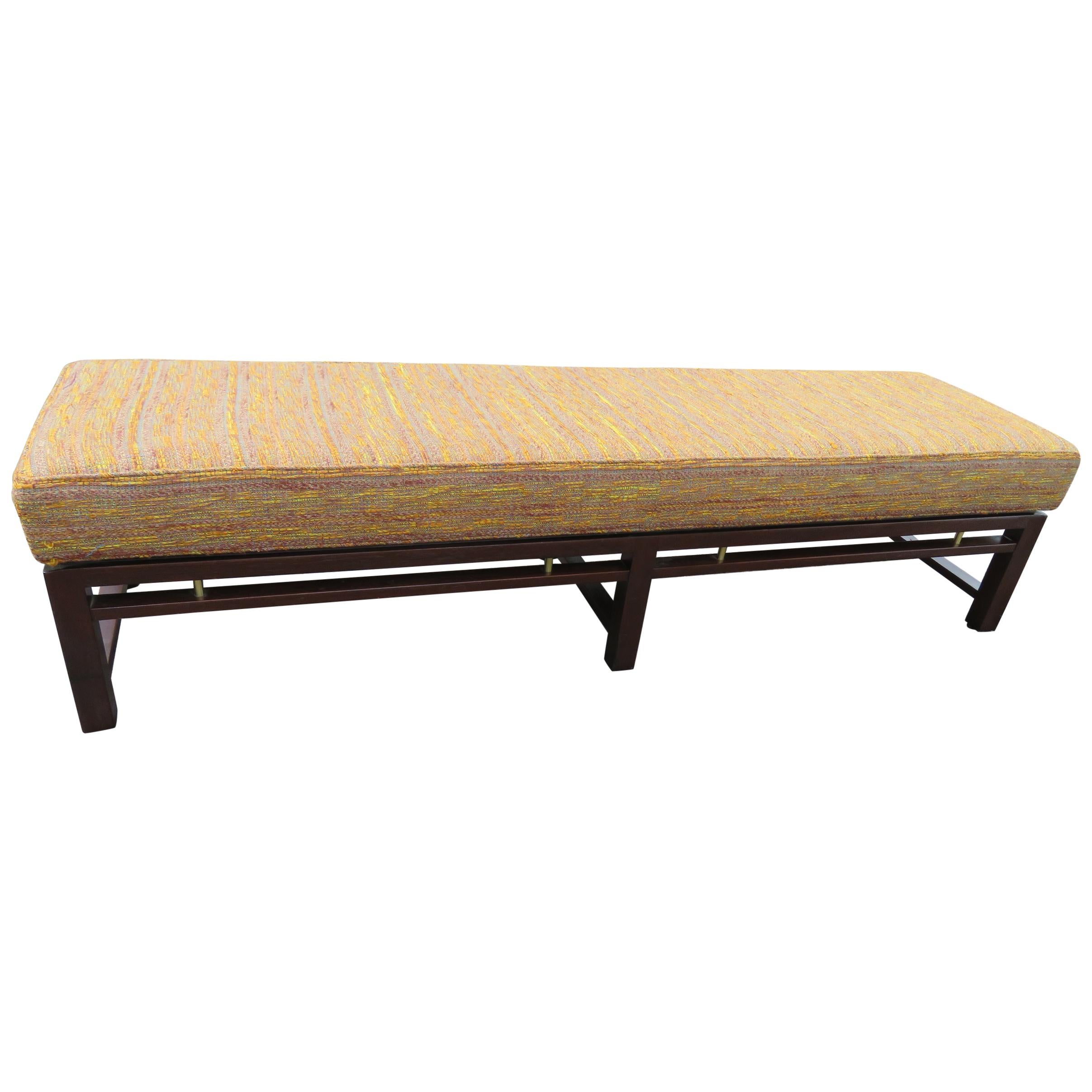 Handsome Edward Wormley for Dunbar Long Bench Mid-Century Modern