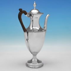 Schöner edwardianischer Sterlingsilber-Kaffeekanne, hergestellt von Mappin & Webb im Jahr 1904