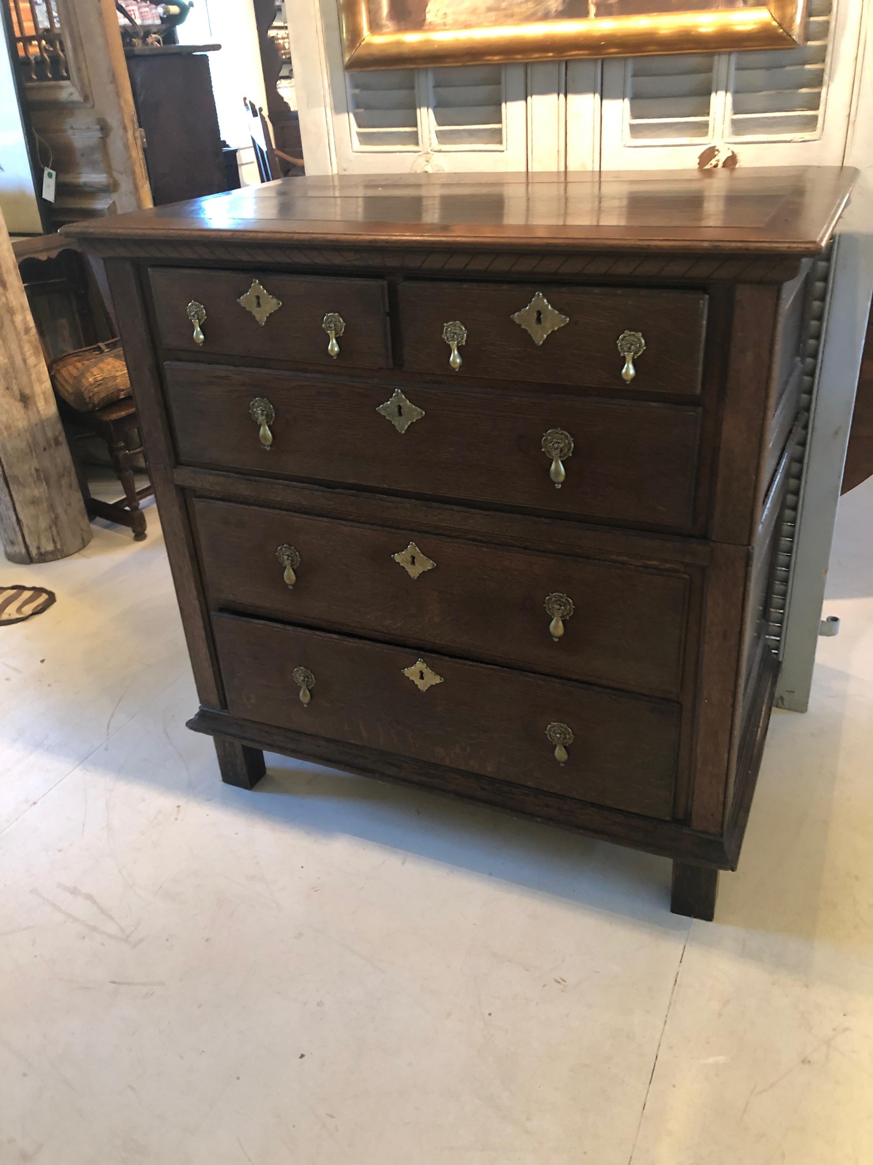 19th Century Handsome English Antique Walnut Chest of Drawers For Sale