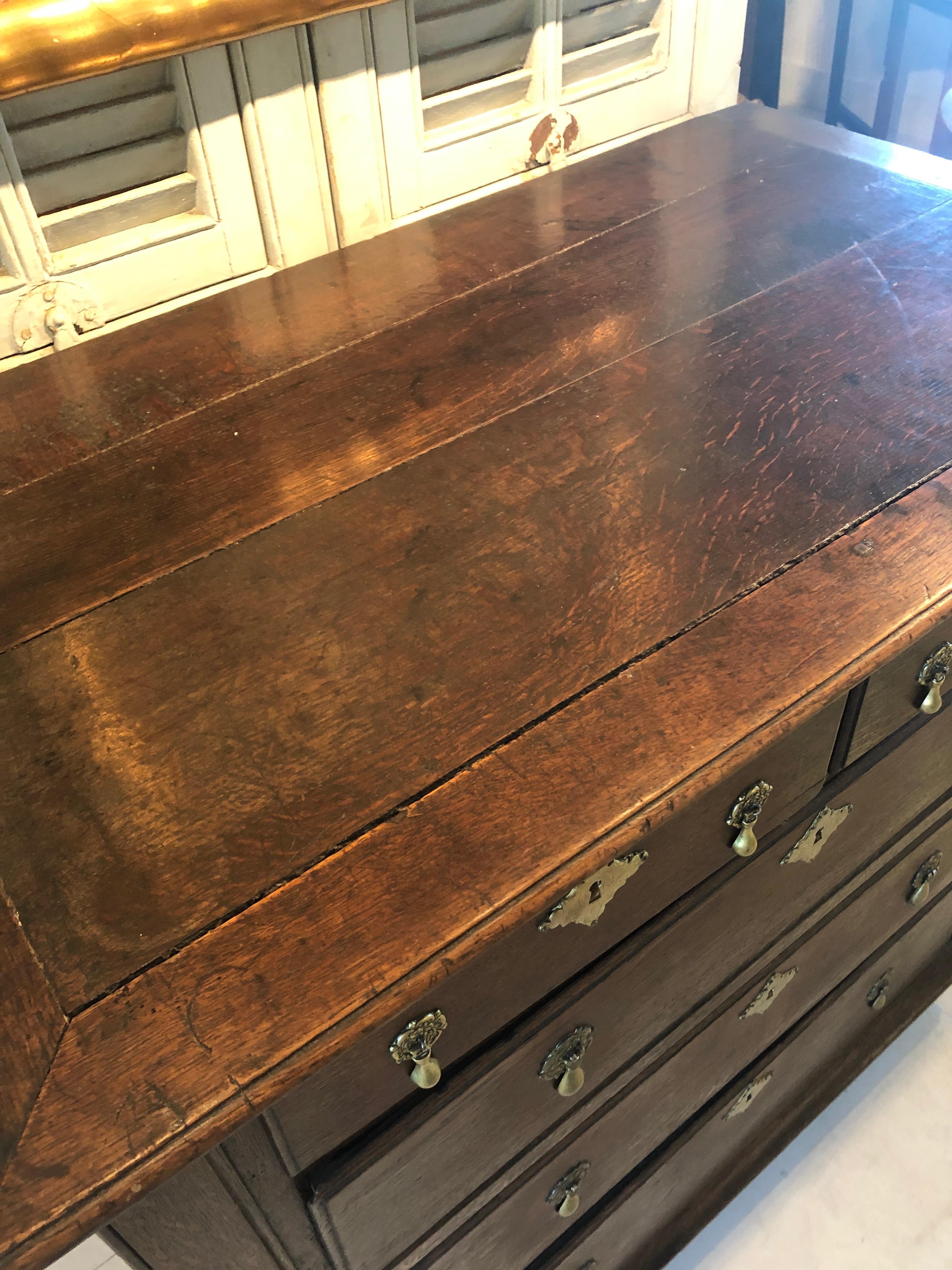 Handsome English Antique Walnut Chest of Drawers For Sale 4