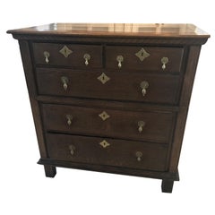 Handsome English Antique Walnut Chest of Drawers