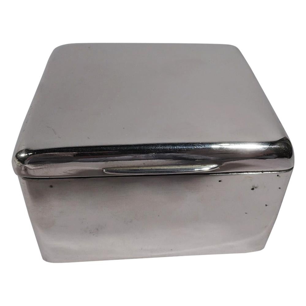 Handsome English Edwardian Sterling Silver Trinket Box