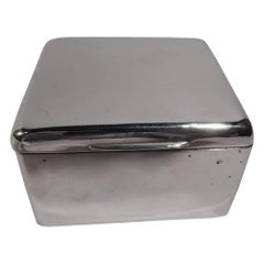 Handsome English Edwardian Sterling Silver Trinket Box