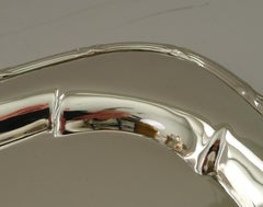 Schönes englisches quadratisches versilbertes Cocktailtablett, um 1890