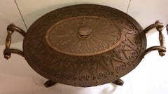 Hermosa Urna Inglesa Edwardian Regency Swag Grande Neoclásica Carbonera