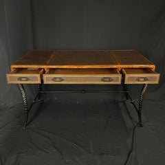 Handsome Campaign Style Writing Table Desk