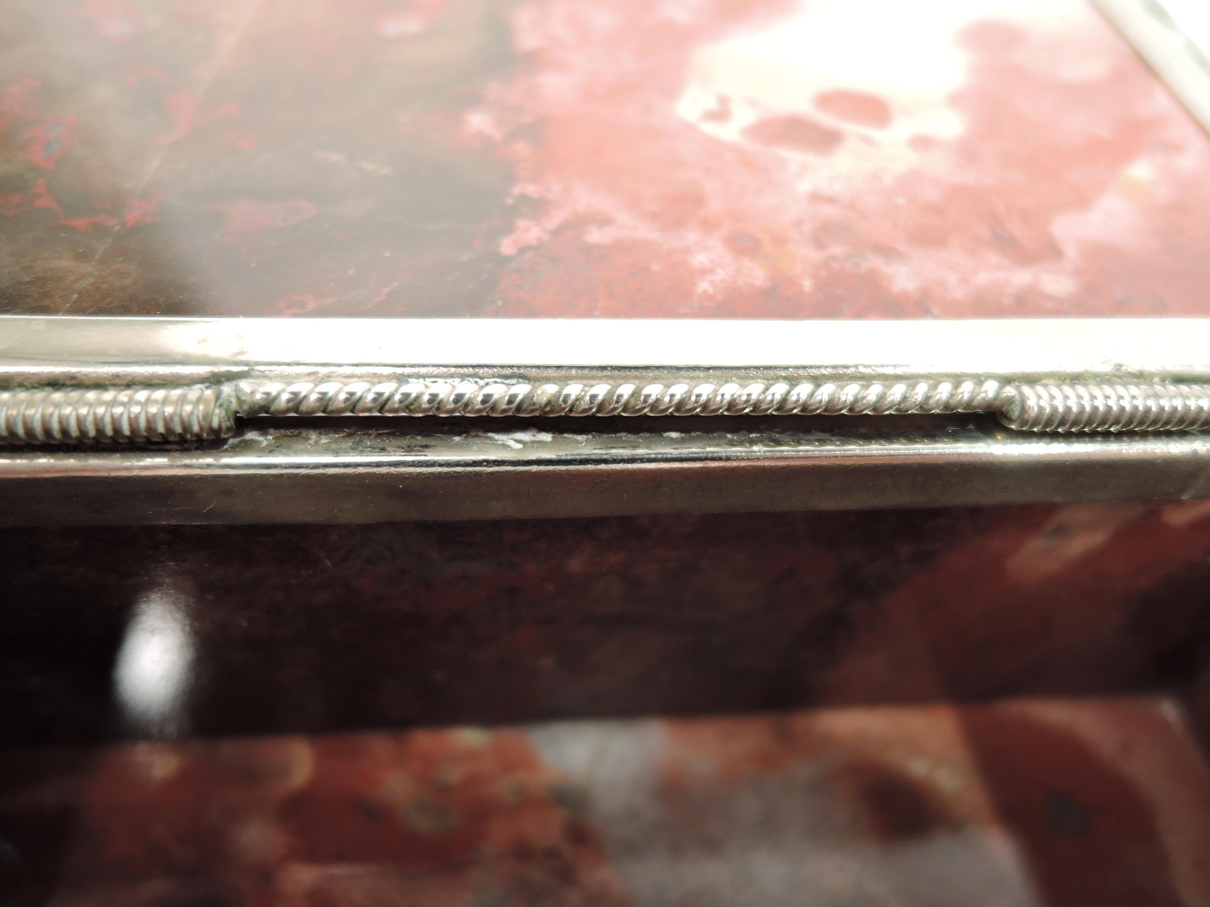 20th Century Handsome European Red Stone Trinket Box