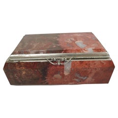 Handsome European Red Stone Trinket Box